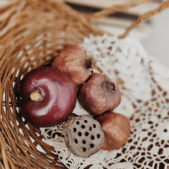 Rustic Faux Dried Pomegranate Fruit Bundle - Picture 2 of 4